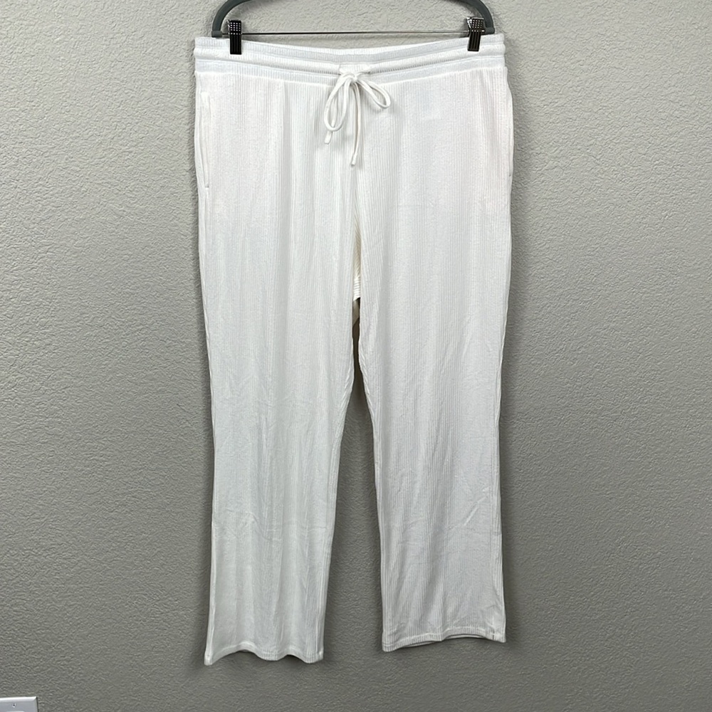 New Tommy Bahama Island Soft Sea Cove Rib Pant White Lounge Resort Sz L - Picture 4 of 13